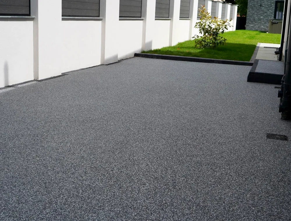 Grey resin-bound garden path and courtyard